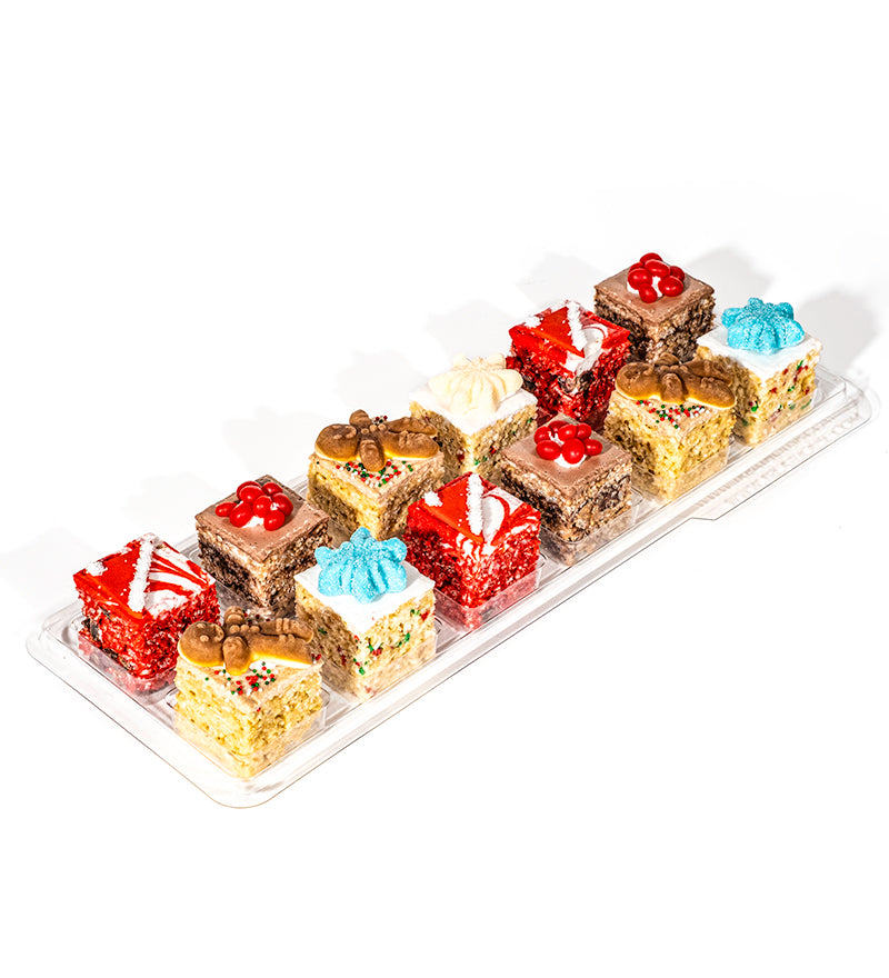 12 PACK OF CHRISTMAS THEMED RICE KRISPIE TREATS