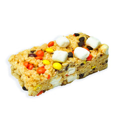 Box of 12 Chocolate Peanut Butter Treat Bars Made with Mini Reese's Pieces