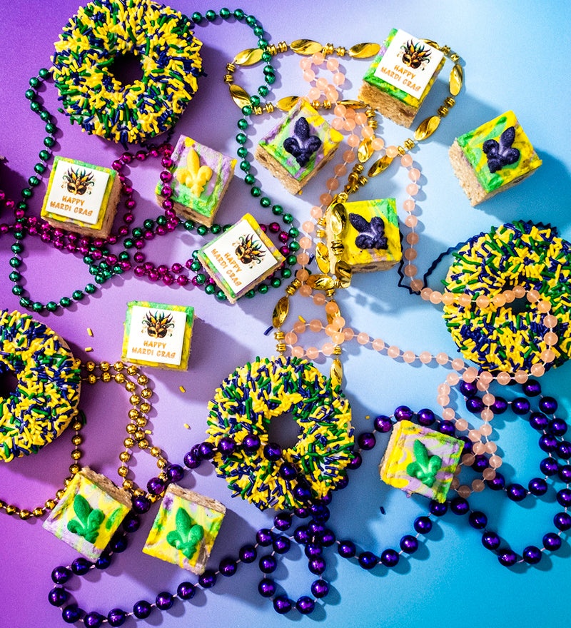 Deluxe Mardi Gras King Treats Gift Box